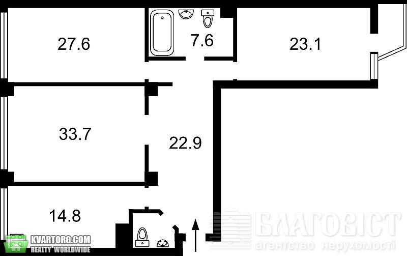 Sell 3-room apartment. Киев, Ломоносова — photo 3