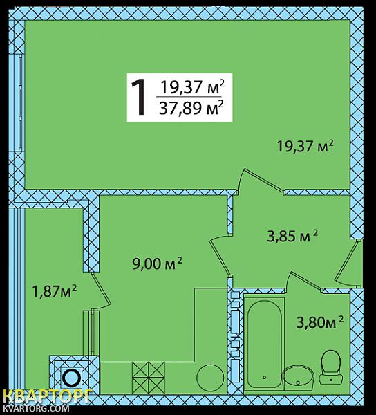 Sell 1-room apartment. Киев, Бориспольское шоссе — photo 1