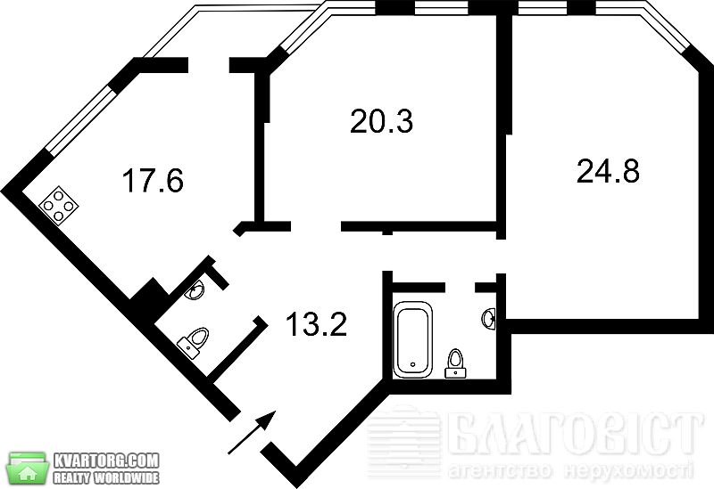 Sell 2-room apartment. Киев,  Вильямса — photo 2