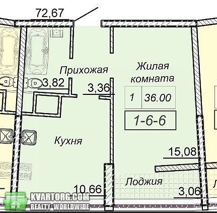 Sell 1-room apartment. Одесса, Каманина — photo 1