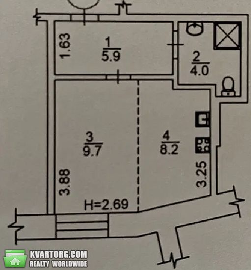 Sell 1-room apartment. Киев,  Герцена — photo 8