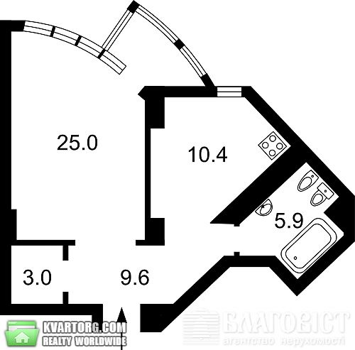 Sell 1-room apartment. Киев,  Дружбы Народов бул — photo 1