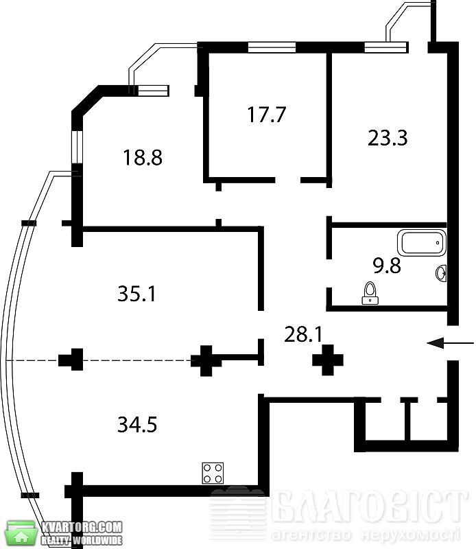 Sell 4-room apartment. Киев,  Тимофеевой — photo 5