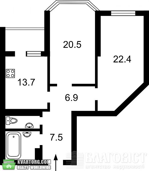 Sell 2-room apartment. Киев, Пчелки — photo 8