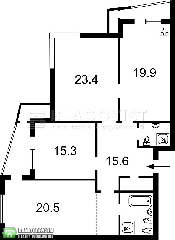 Sell 3-room apartment. Киев,  Чоколовский бул — photo 2