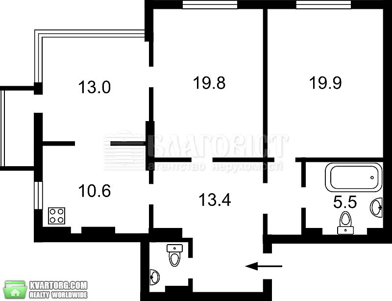 Sell 3-room apartment. Киев,  Димитрова — photo 3