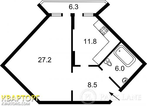Sell 1-room apartment. Киев, Мейтуса Композитора — photo 2