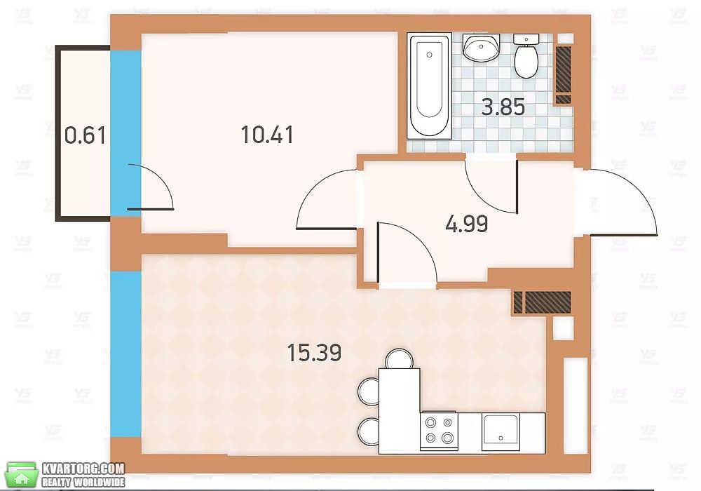 Sell 1-room apartment. Киев,  Крайняя — photo 9