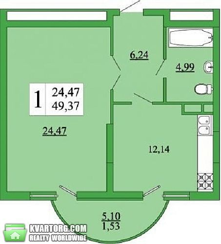 Sell 1-room apartment. Киев,  Ломоносова — photo 2