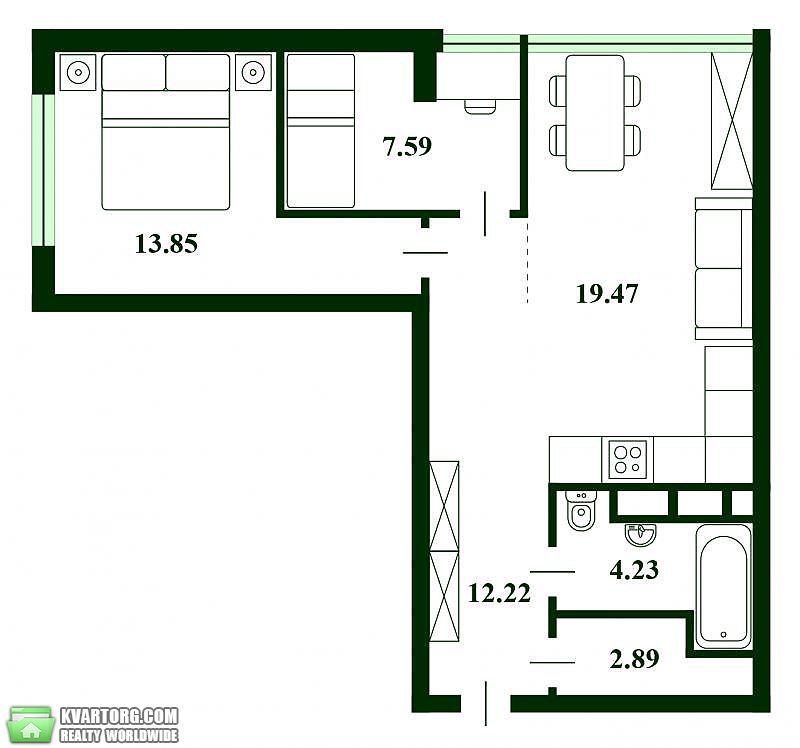 Rent out 2-room apartment. Киев, Березовая — photo 4