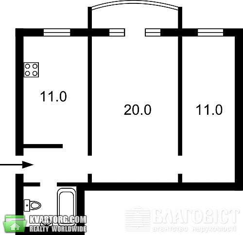Sell 2-room apartment. Киев, Кропивницкого — photo 5