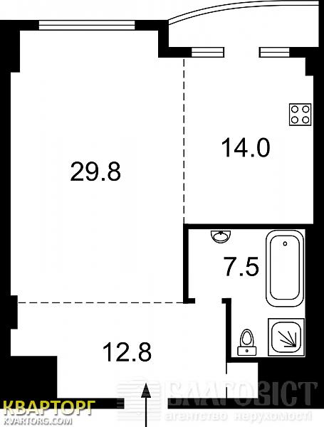 Sell 1-room apartment. Киев,  Жилянская — photo 2