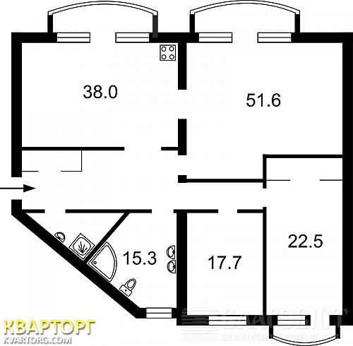 Sell 3-room apartment. Киев, Горького — photo 2