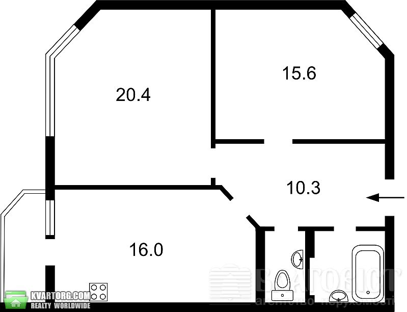 Sell 2-room apartment. Киев, Казацкая — photo 9