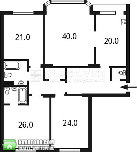 Rent out 4-room apartment. Киев,  Щорса — photo 2