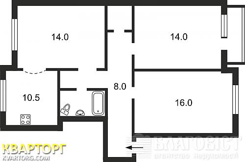 Sell 3-room apartment. Киев, Киото — photo 4