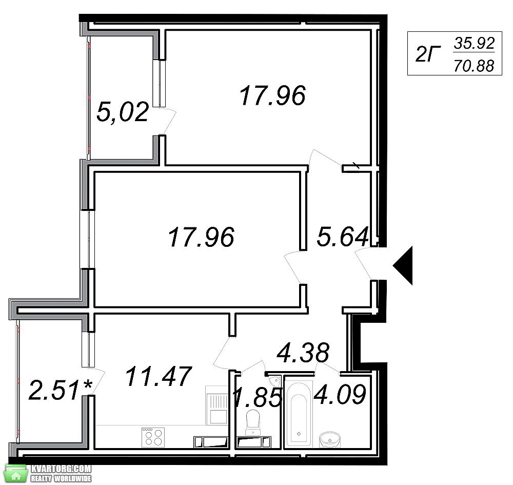 Sell 2-room apartment. Киев,  Ясиноватский пер — photo 3