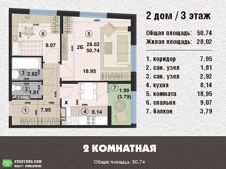 Sell 2-room apartment. Киев, Окружная дорога — photo 6