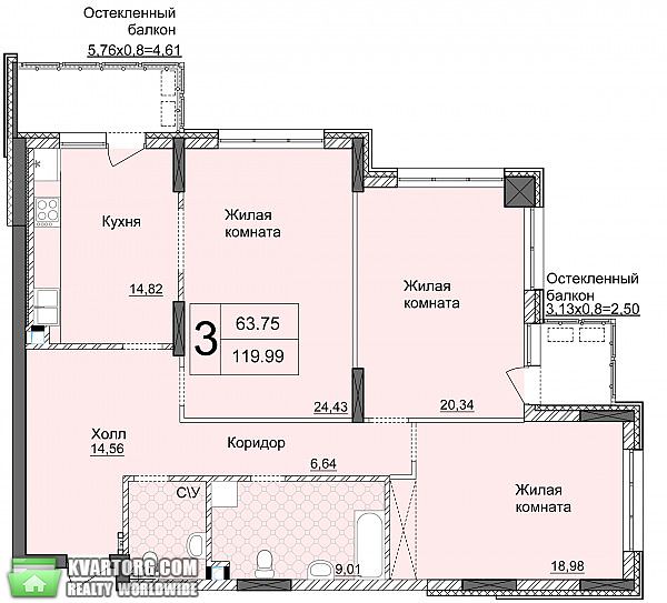 Sell 3-room apartment. Киев,  Драгомирова — photo 3