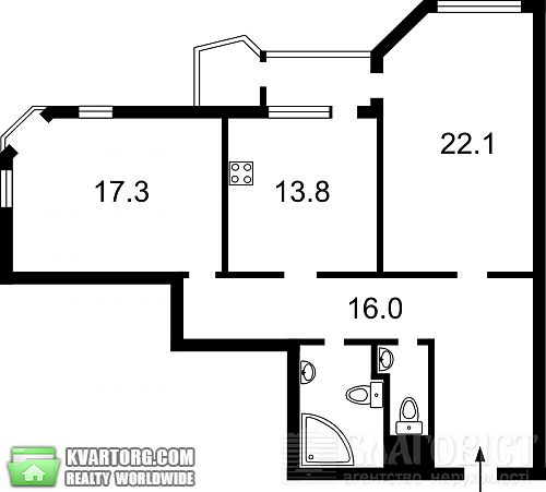Sell 2-room apartment. Киев, Кудряшова — photo 1