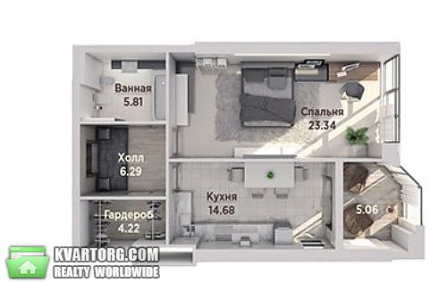 Sell 1-room apartment. Киев,  Антонова — photo 2