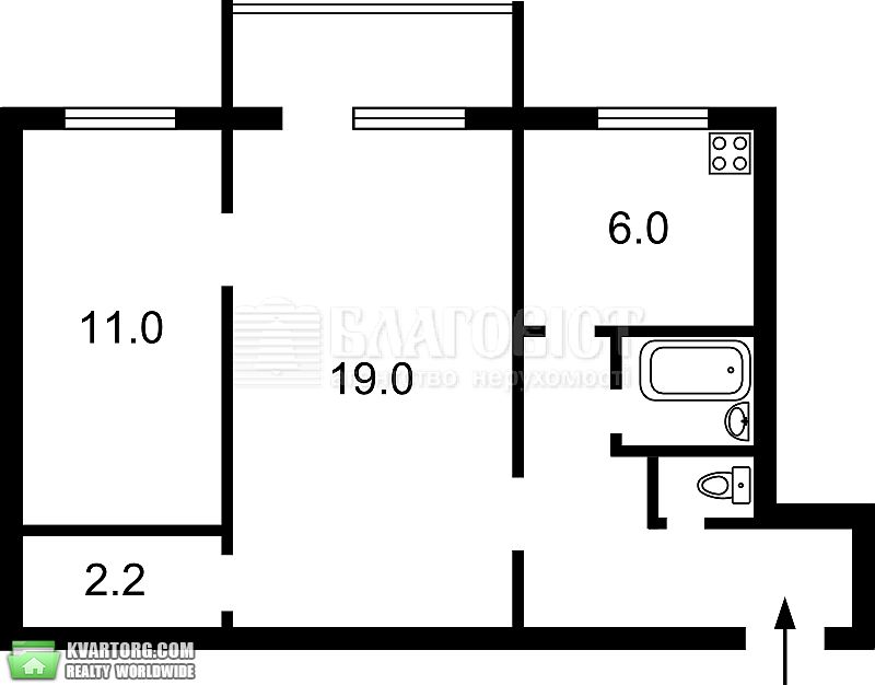 Sell 2-room apartment. Киев,  Никольско-Ботаническая — photo 4