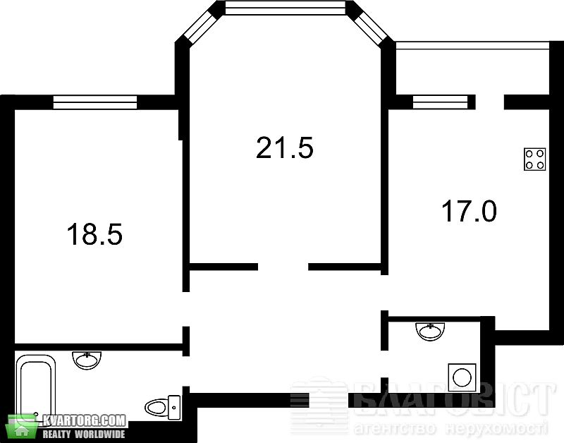 Rent out 2-room apartment. Киев,  Гмыри — photo 2