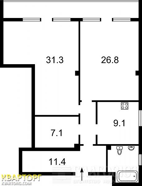 Sell 2-room apartment. Киев,  Жилянская — photo 2