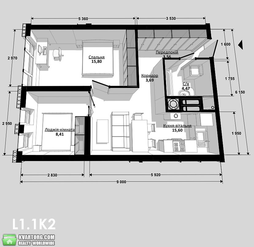 Sell 1-room apartment. Васильков, Декабристов — photo 3