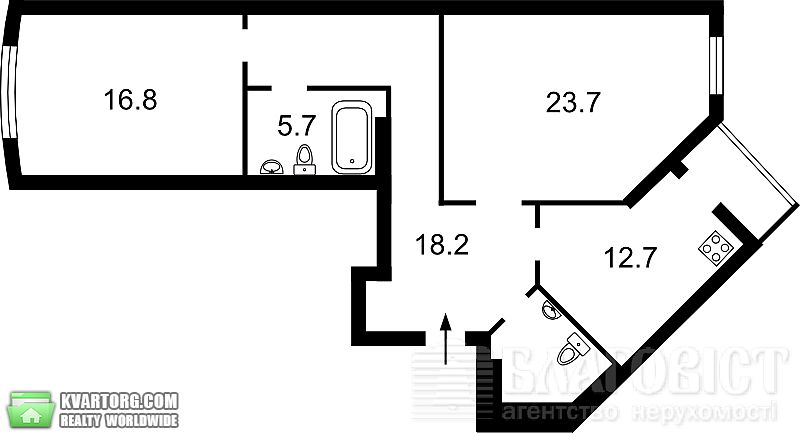 Sell 2-room apartment. Киев,  Вышгородская — photo 1