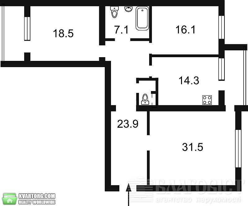 Sell 3-room apartment. Киев, Вышгородская — photo 7