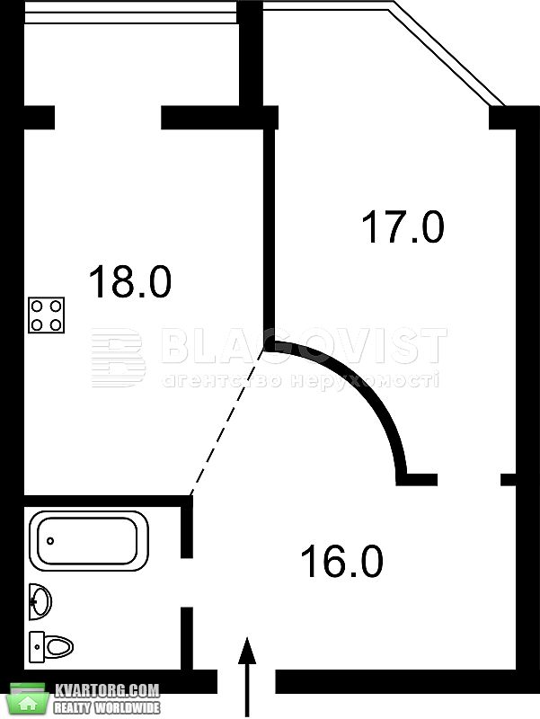 Sell 1-room apartment. Киев,  Ломоносова — photo 3