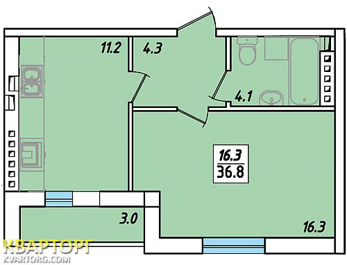 Sell 1-room apartment. Одесса, Зои Космодемьянской — photo 6
