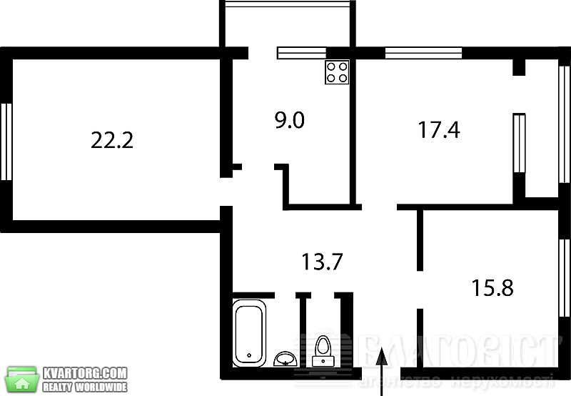 Sell 3-room apartment. Киев, Родимцева — photo 2