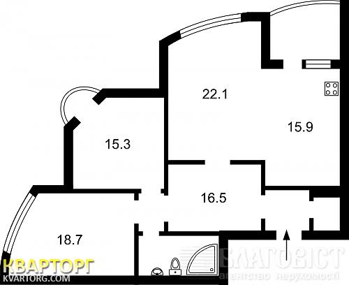 Sell 3-room apartment. Киев,  Ахматовой — photo 2