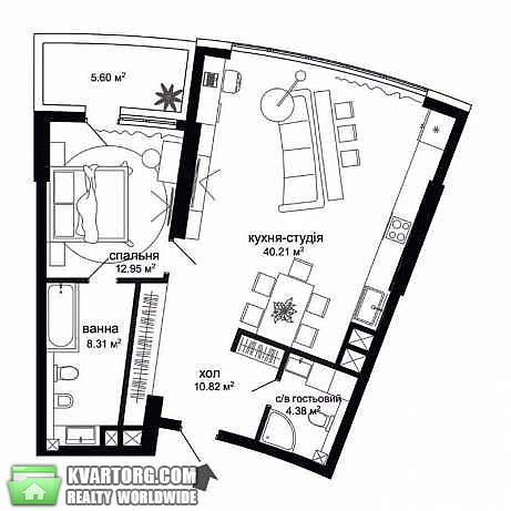 Sell 1-room apartment. Киев,  Лейпцигская — photo 3