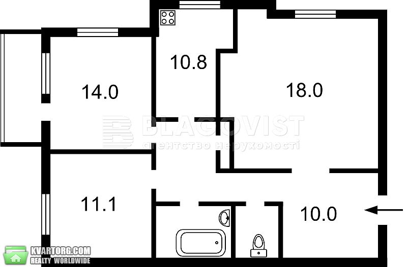 Sell 3-room apartment. Киев,  Верховинная — photo 2