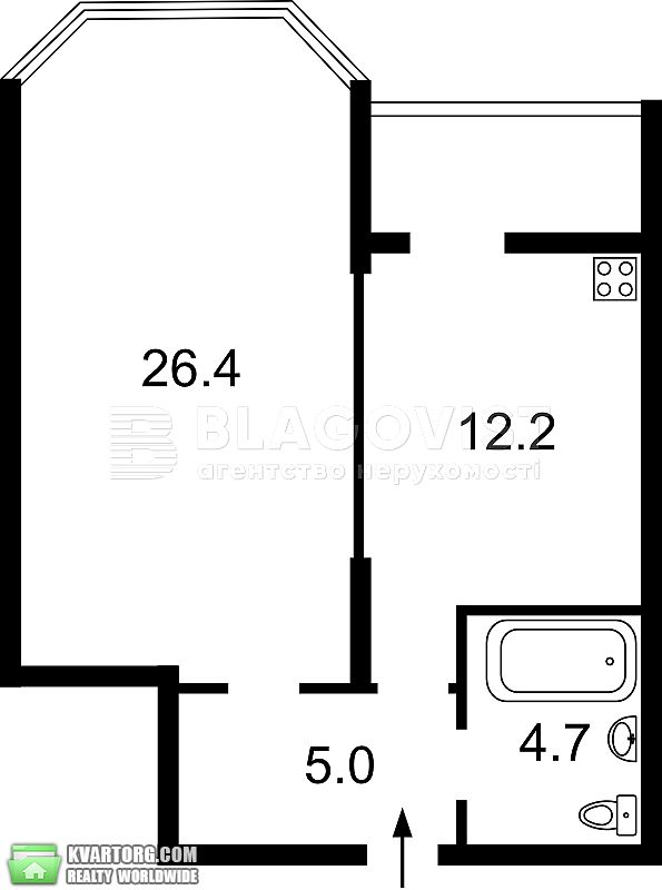 Sell 1-room apartment. Киев,  Щорса — photo 4
