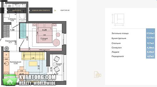 Sell 1-room apartment. Киев,  Салютная — photo 2