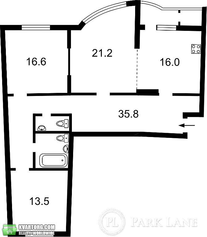 Sell 3-room apartment. Киев,  Днепровская наб — photo 3