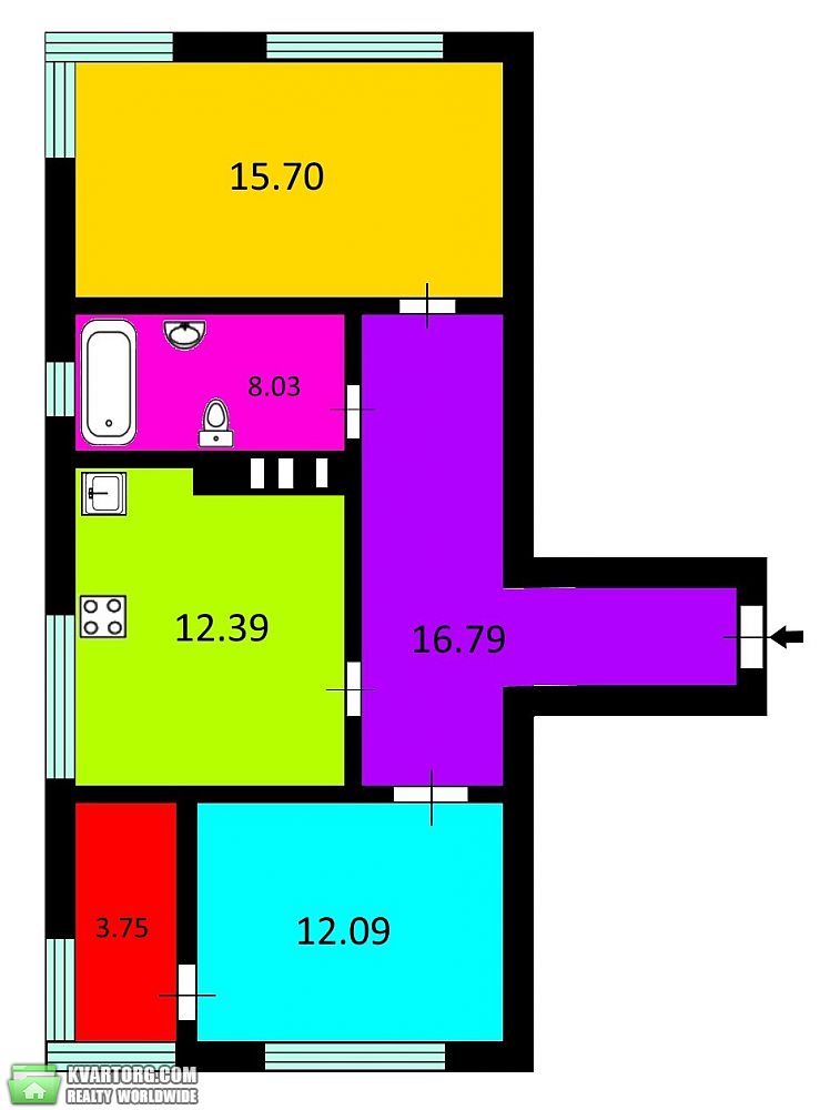 Sell 2-room apartment. Киев, Центральная — photo 1