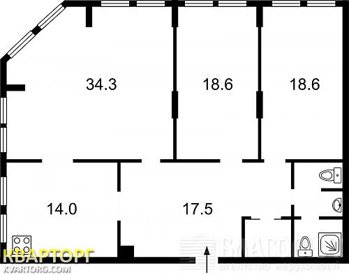 Sell 3-room apartment. Киев,  Паньковская — photo 3