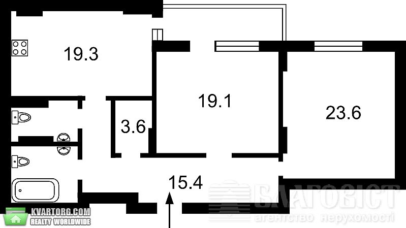 Sell 2-room apartment. Киев,  Щорса — photo 3