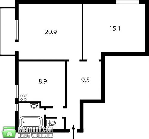 Sell 2-room apartment. Киев,  Бульв. Леси Украинки — photo 2