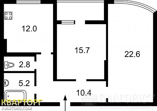 Sell 2-room apartment. Киев, Ахматовой — photo 2
