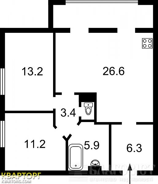 Sell 2-room apartment. Киев,  Победы пр — photo 2