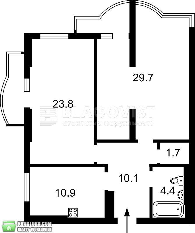 Rent out 2-room apartment. Киев,  Жилянская — photo 9