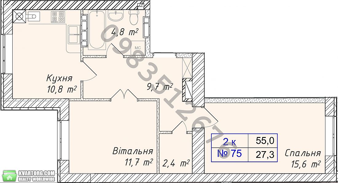 Sell 2-room apartment. Киев, Садовая — photo 7