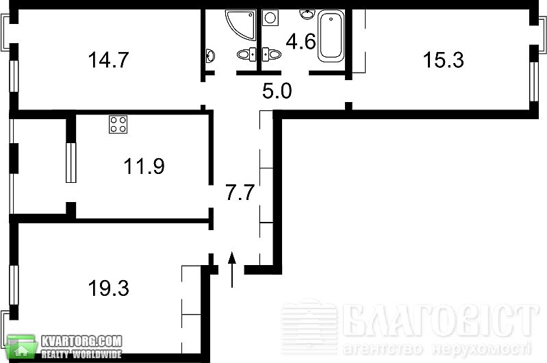 Sell 3-room apartment. Киев, Регенераторная — photo 3