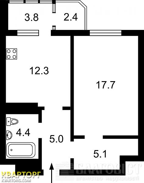 Sell 1-room apartment. Киев, Григоренка Петра просп., — photo 2
